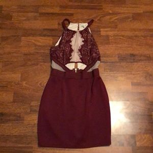 Sassy maroon dress